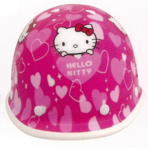 HELLOKITTY防災用ヘルメットピンクハート